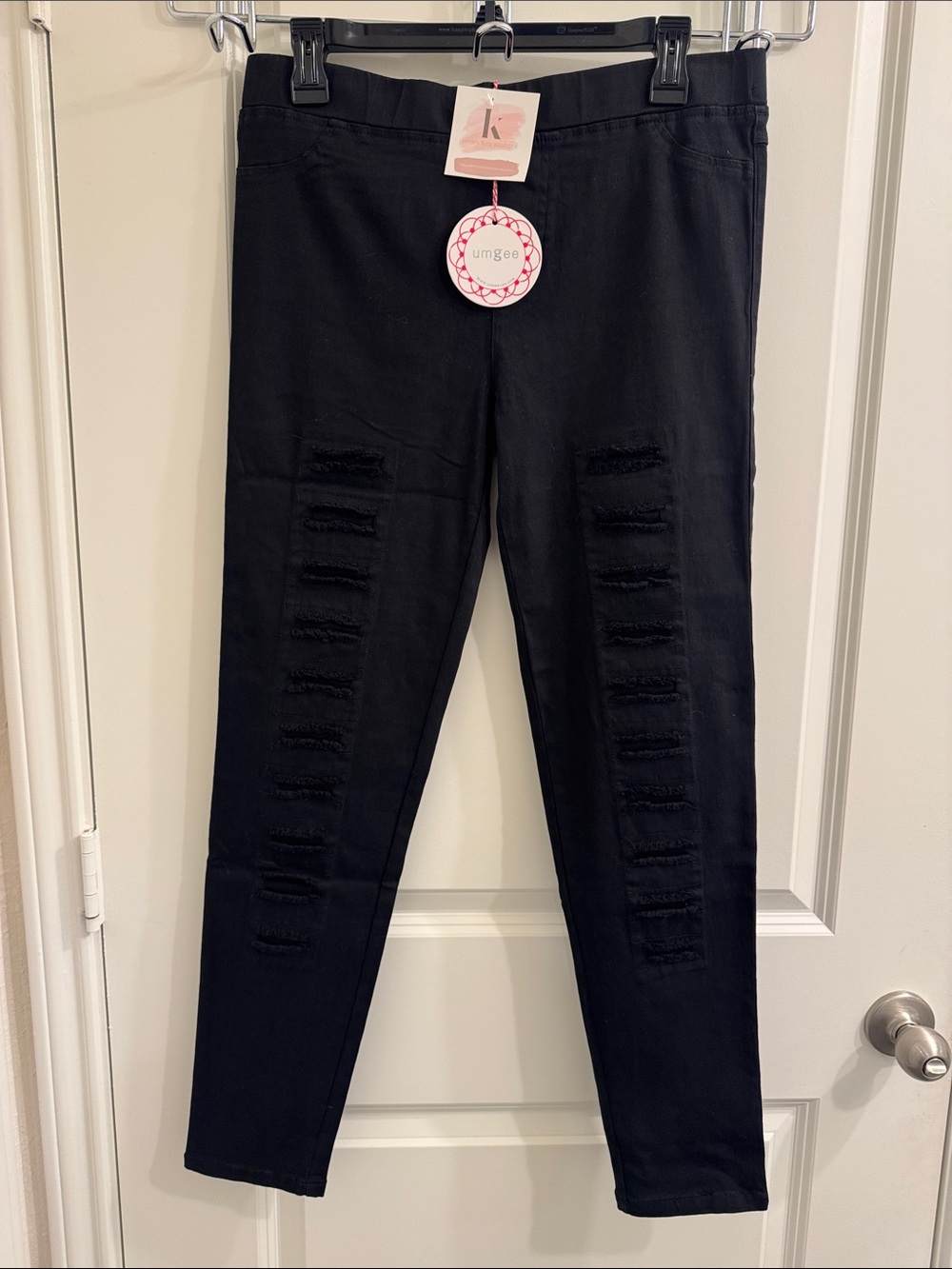 Umgee Black Distressed Jeggings for Women